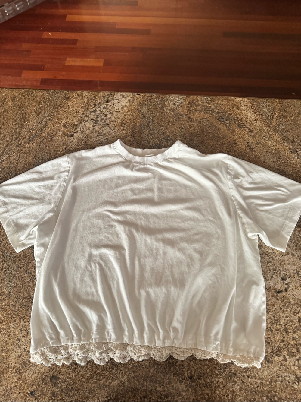 Magda Butrym Lace-Trimmed Boxy Cotton T-Shirt